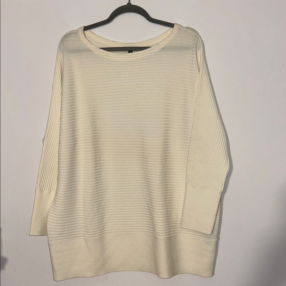 Eileen Fisher Ivory Knit Top